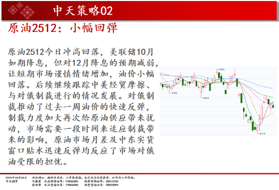 中天期货:原油小幅回弹 螺纹高开低走