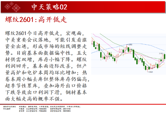 中天期货:原油小幅回弹 螺纹高开低走